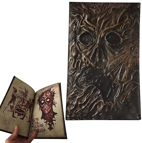 Necronomicon Evil Dead Buch, The Book of The Dead Notebook Diary, Necronomicon Ex-Mortis, Necronomicon Evil Dead Buch Aus Harz | Horrorfilm Prop Notizbuch Tagebuch Totese Zauberbuch Für Home Desktop