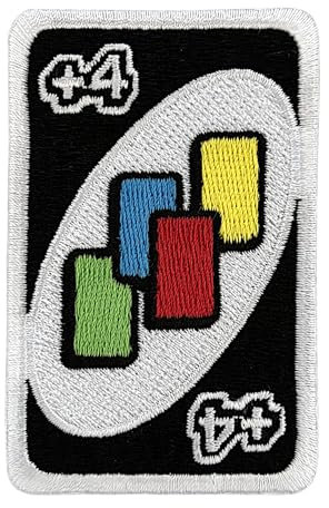 Urbanski Patch Spielkarte 4+ zum Aufbügeln 7,8 x 5,1 cm | Aufnäher Applikation Bügelbild