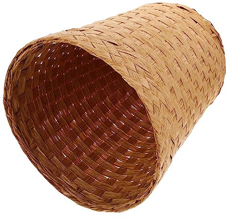 JOINPAYA Poubelle Faite À La Main En Rotin Poubelle En Paniers De Rangement Tissés De Corbeille En Osier De Rangement Du Salon Poubelles De Stockage