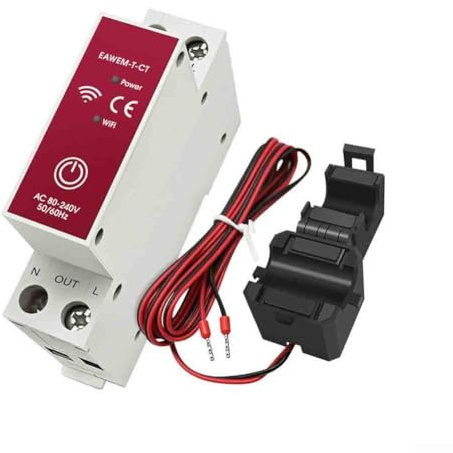 für Tuya für Smart Life WIFI Energiezähler mit Klemme AC 230V 63A DIN-Schiene Echtzeit-Monitor
