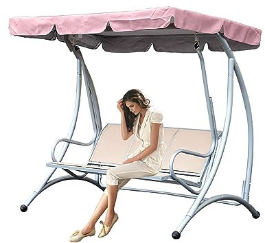 MEOYCHB Swing Chair Canopy Replacement, Garden Swing Seat Canopy Cover, Waterproof Windproof Anti-UV Heavy Duty Rip Proof Garden Hammock Top Cover,for Patio Garden Yard Swing Chair