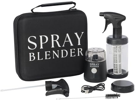 SprayBlender - Create Plant-Based Sprays in Minutes with Powerful Electric Blender & Glass Spray Bottle, Perfect for BBQ, Grilling & BPA-Free, Food-Grade