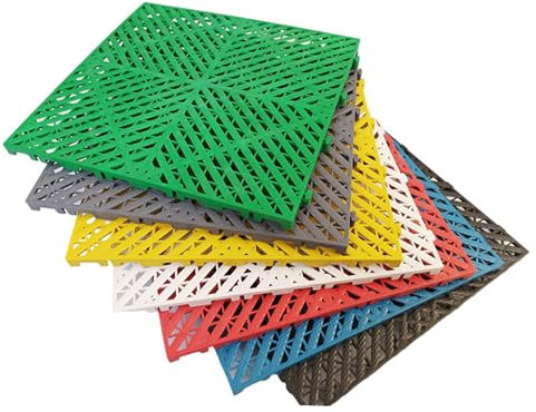 LYHXYLFT Interlocking Floor Mat,Garage Drainage Interlocking Bricks,Modular Flooring Tile Pooldecking Boards,Suitable for Home Workout Garage Workshop Deck Patio