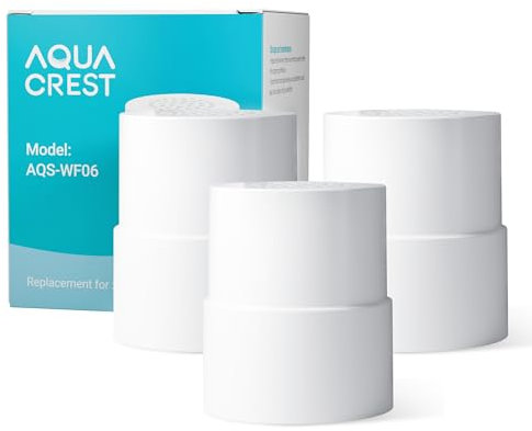 AQUA CREST Shower Filter Replacement for JOLIE® FILTERED SHOWERHEAD, High Pressure Shower Filter Replacement Cartridge For Healthier Hair & Skin, 3 Pack
