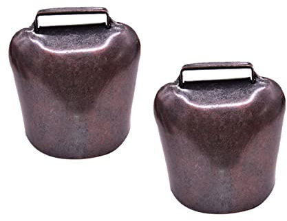 PLAFOPE 2stücke Kuhglocke Für Nutztiere Kleine Dicke Glocke Aus Eisenmaterial Hängeglocke Als Alarmglocke Tragbar Und Langlebig Geeignet Für Schafe Pferde Und Kühe