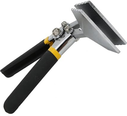 Curved Metal Sheet Seaming Pliers - Heavy Duty Manual Metal Bender with Non-Slip Handle - for Bending, Stitching or Flattening Metal Sheets (Bent)