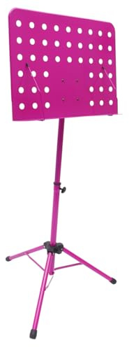 Klappbarer Notenständer Teleskopierbar, aus Aluminiumlegierung | Rotierbare Platte, Windfest, Hält Notenblätter Ordentlich, für Violine und Saxophon, Rosa Zufällige Farbe