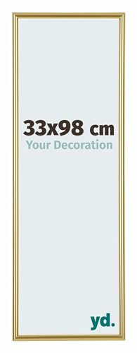 yd. Your Decoration - Puzzlerahmen 33x98 cm - Gold - Puzzlerahmen 500-1000 Teile - Kunststoff Bilderrahmen - Annecy