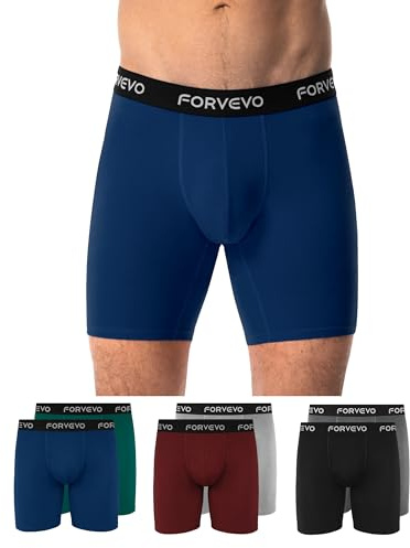 Lot de 6 Boxers Hommes Jambes Longues Coton,Respirant sous-vêtements Hommes,Elastique Doux sous-vêtements(Tailles M-4XL)