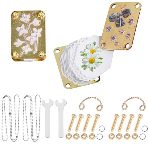 Suerhatcon Kit de presse à micro-fleurs – 2 pièces en métal avec 60 kits de préservation des plantes en papier pour loisirs créatifs