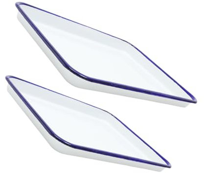 ABOOFAN 2pezzi Teglie Smaltate Per Forno Pirottini Retro Per Pancake e Arrosti e Facile Da Pulire Elegante Design Vintage Per Cucina