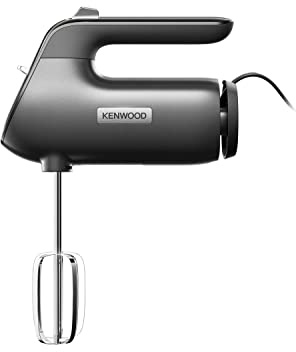 Kenwood HMP50.000BK QuickMix+ Batteur avec fouets et crochets en acier inox, poignée SureGrip, idéal pour pâtisserie maison