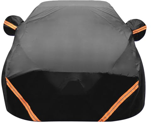 Housse De Voiture pour Mercedes 600 Sec 1992-1993 (C140) | Intérieur Extérieur Bâche De Voiture Coupe-Vent Imperméable Anti-poussière Protection UV Durable(Black,with Cotton)