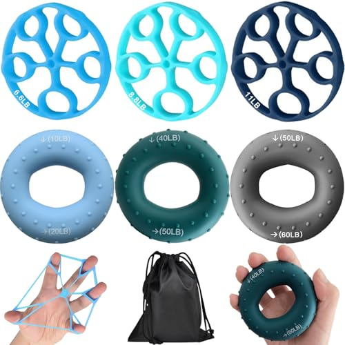 Mockotta Fingertrainer Handtrainer Ball Set,Handtrainer Fingertrainer,Fingerkrafttrainer,FingertrainerHandtrainer Ball Weich,Griffkraft Trainer,Arthrose Training,Lindert Stress