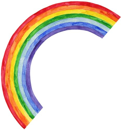 PAMINGONO Regenbogen Wandtattoo Kinderzimmer Wandsticker PVC Abnehmbar Selbstklebend Bunte Dekoration Babyzimmer Kindergarten Schlafzimmer