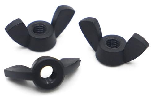 XIAOGYYE Flügelmuttern 1/2/5Pcs Schwarze Kunststoff Nylon-Mutter, Wingnut Schmetterlingsmutter Flügelmuttern M3 / M4 M5 M6 M8 M10 M12/ Color/M8 2Pcs