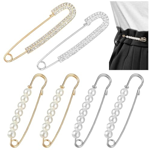 6 Pièces Broches et Épingles pour Femme, Attache Traine Robe de Mariée