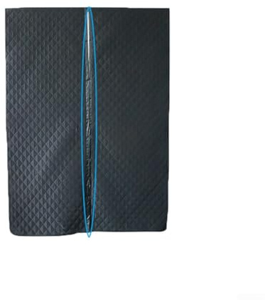 Trayneel Isolierte Türabdeckung für Wohnmobil, mit thermischem winddichtem Oxford-Tuch, 3-lagiges Gewebe zur Temperaturregulierung und Feuchtigkeitsschutz, 133 x 180 cm, Schwarz