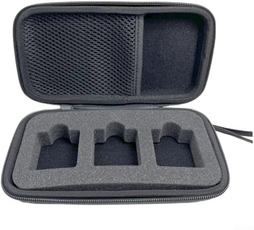 Étui de rangement rigide en EVA noir compact et léger avec doublure douce et design résistant aux chocs pour microphone sans fil portable en voyage et utilisation en extérieur