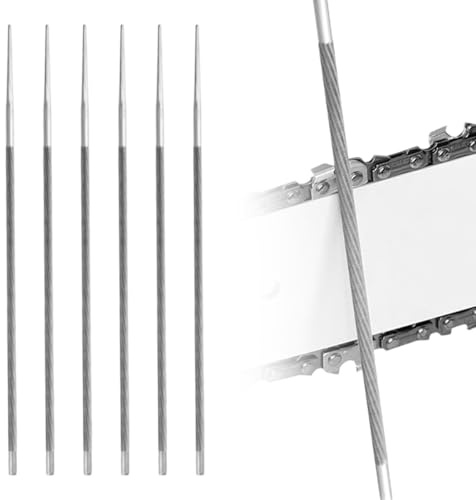 6 Pièces Limes Rondes pour Chaîne Tronconneuse 4.8mm | Lime Tronconneuse, Limes pour Tronçonneuse, Lime Pour Chaine De Tronconneuses, pour Réparer et Affûter