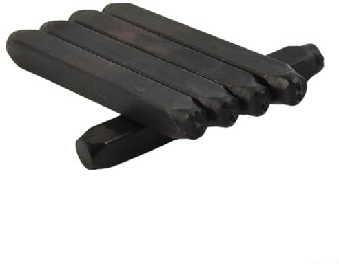 Lot de 36 poinçons lettres et chiffres, 5 mm en acier au carbone pour cuir, métal, bois, ceinture artisanale, comprend A-Z 0-9 avec boîte de rangement