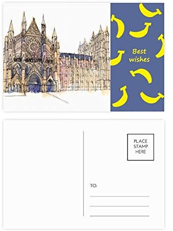Westminster Abbeyof London Banana Postkarten-Set, Danksagungskarte, Postkarte, 20 Stück