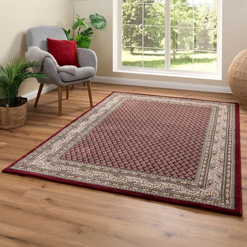 Steffensmeier Wohnzimmerteppich Classical Quality | Wohnzimmer | Beste Qualität | Orientalisch | Rot, Größe: 133x195 cm