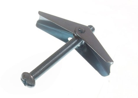 Lot de 25 chevilles à ressort pour plaque de plâtre + vis M5 x 50 mm