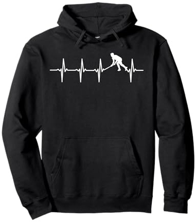 Hockey Latidos De Corazón Regalo Para Jugadores De Hockey Sudadera con Capucha