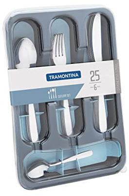 Tramontina Stainless Steel Cutlery Set (24 Pcs. in Tray)