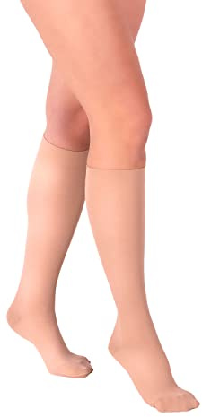 RIEMTEX Kompressionsstrümpfe Waden CCL1 Damen Herren geschlossene Spitze | 18–21 mmHg | Classic Serie 7111 | Schwarz oder Beige | Größen 1–7 | komfortabel für den Alltag