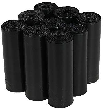 Saedy 5 L kleine Müllbeutel, 225 Beutel/9 Rollen, Schwarz