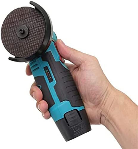 Mini Amoladora Angular Inalámbrica Profesional, Motor Sin Escobillas De 500 W, Máquina Pulidora De Mini Amoladora Angular Con 2 Discos De Corte De Ø76 Mm / Ø3 Pulgadas, 2 Baterías De 12 V 1500 MAh