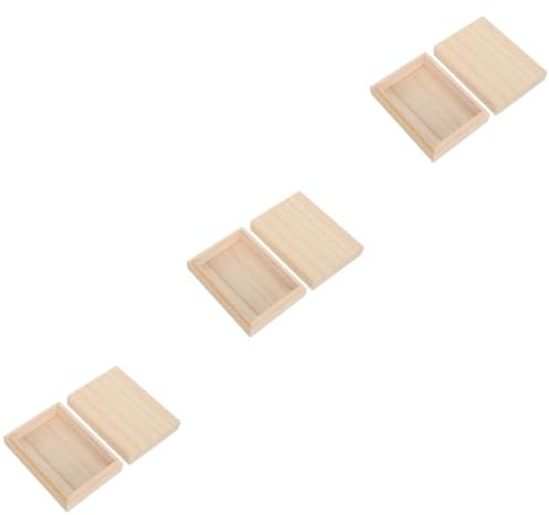 ibasenice 3 Stücke Spiel Karte Organisation Box Poker Karte Lagerung Holz Lagerung Box Poker n Fällen Deck