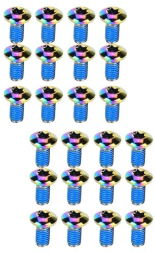 Sosoport 12pcs Titanium Steel Brake Pad Screws Bike Fixing Screws for Mountain Bike in Seven Colors