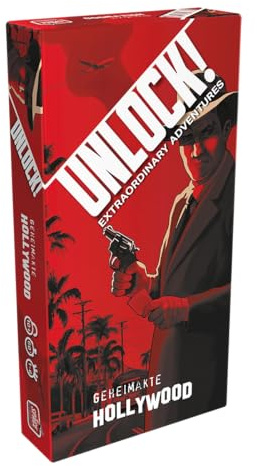 Space Cowboys, Unlock! – Geheimakte Hollywood, Familienspiel, Rätselspiel, 1-6 Spieler, Ab 10+ Jahren, 60 Minuten, Deutsch