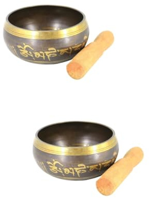 2 pièces bol chantant de méditation bol de méditation bol de yoga bol chantant martelé à la main bol chantant tibétain bols chantants du Tibet méditation yoga arc chantant bol de musique bouddhiste
