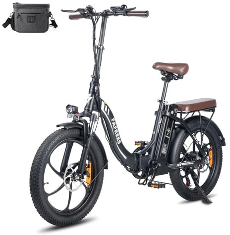 Fafrees E Bike für Herren Damen, 20 Zoll Elektrofahrrad Klapprad Bis 25 km/h mit 36V 18AH Akku und 250 W-Motor, 70-150KM Elektrofahrräder, F20 Pro (Schwarz)