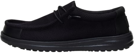 HEYDUDE Men's Wally Work CE Slip On Loafers, Black, Size 9