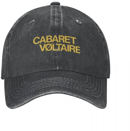 ZGGUOJU Herren Basecap aus Reiner Baumwolle zum Beschatten Cabaret Voltaire Cowboyhut Sportmütze Bommelmütze schwarz Weibliches Herrengeschenk