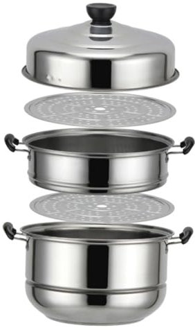 TOPBATHY Pentola Vaporiera Acciaio Inossidabile Strati Con Base Per Cucina Induzione Per Verdure e