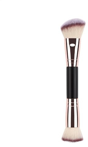 Pinceau de maquillage à double extrémité, brosse à cheveux à deux extrémités, outil cosmétique pour femme pour mélanger et bronzer, réglage polyvalent pour une application de maquillage sans