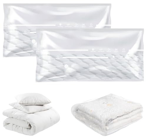2 Stück Vakuumbeutel für Matratzen, 220x100 cm, für dünne und dicke Matratzen, Bettdecken, Decken – Platzsparend, Wasserdicht, Wiederverwendbar für Umzug und Aufbewahrung