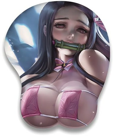 ELLENNE - Tapis de souris 3D en gel avec repose-poignet - Gaming, Manga, Anime, Japon, Japon (Design 14)