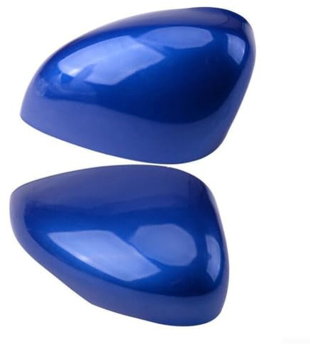 Elchuiaby Dark Blue Side Wing Mirror Cover Cap, Plastic Rearview Mirror Housing Trim Fit for Ford Fiesta MK7 2008-2017, Exterior Replacement Parts for Left & Right Side Mirrors