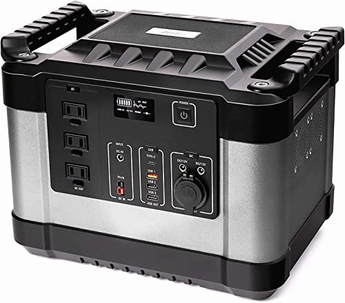 HTDRE Generador de Gasolina, estación de energía portátil, generador Solar de 1000 W con batería de Litio para Exteriores y Camping, Sistema de energía de Emergencia.