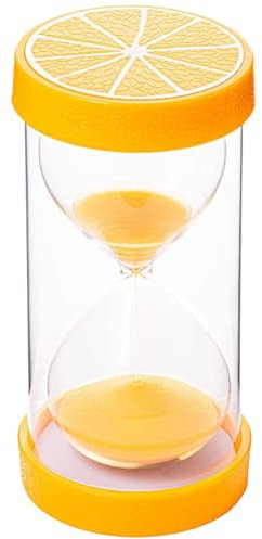 Clessidra per cucina, timer a forma di uovo da 5 minuti per bambini, facile da usare, strumenti di apprendimento visivo giallo limone, decalcomanie a clessidra per classe, casa, ufficio, terapia