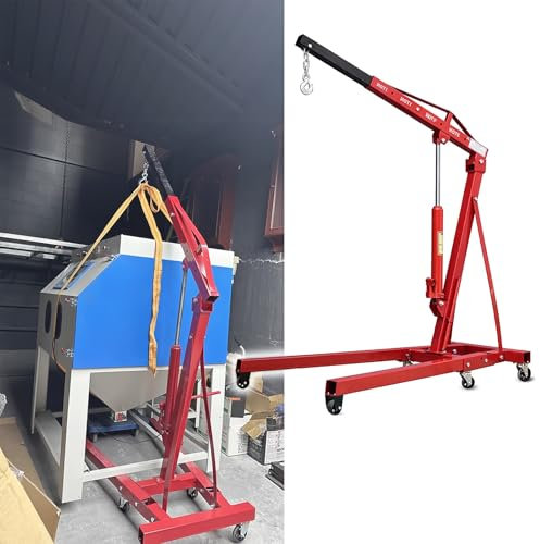 Robuster Motorheber aus legiertem Stahl, zusammenklappbar, 2 Tonnen Tragkraft, für Werkstatt, Lager, Garage