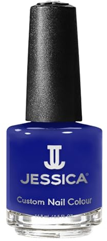 JESSICA Custom Colour Nail Polish | Long Lasting Nail Varnish with Salon Professional Finish | Award-Winning Polish, Helps Strengthen Nails | Cobalt Blue Crème | Electric Ocean | 14.8ml