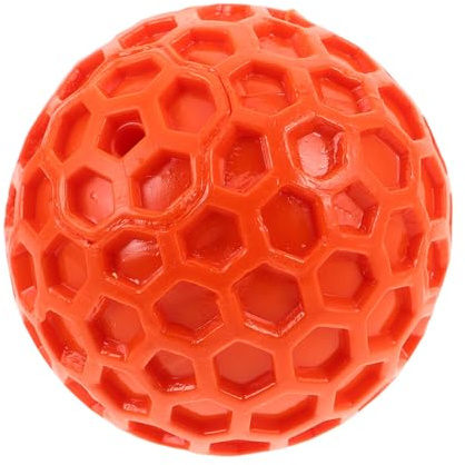 GRIRIW Pelota para Perros Pequeños y Cachorros Juguete de Goma Suave y Resistente al Masticar con Diseño de Panal Pelota Chirriante para Estimulación Mental y Actividad Saludable Fácil de